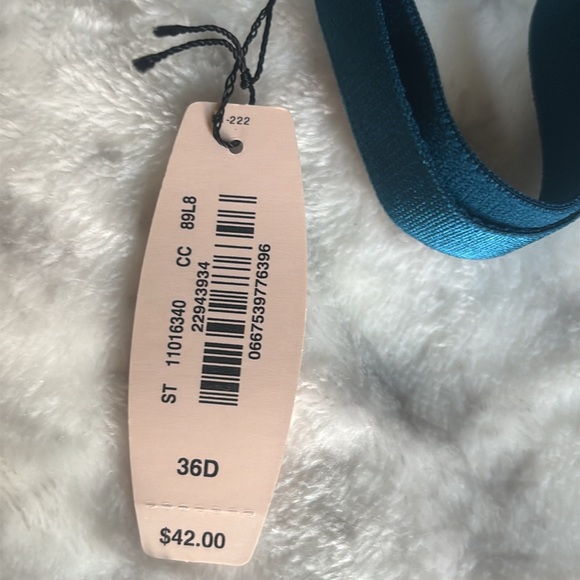 Incredible By Victoria’s Secret Lined Demi Teal Bra- 36D - Picture 5 of 6